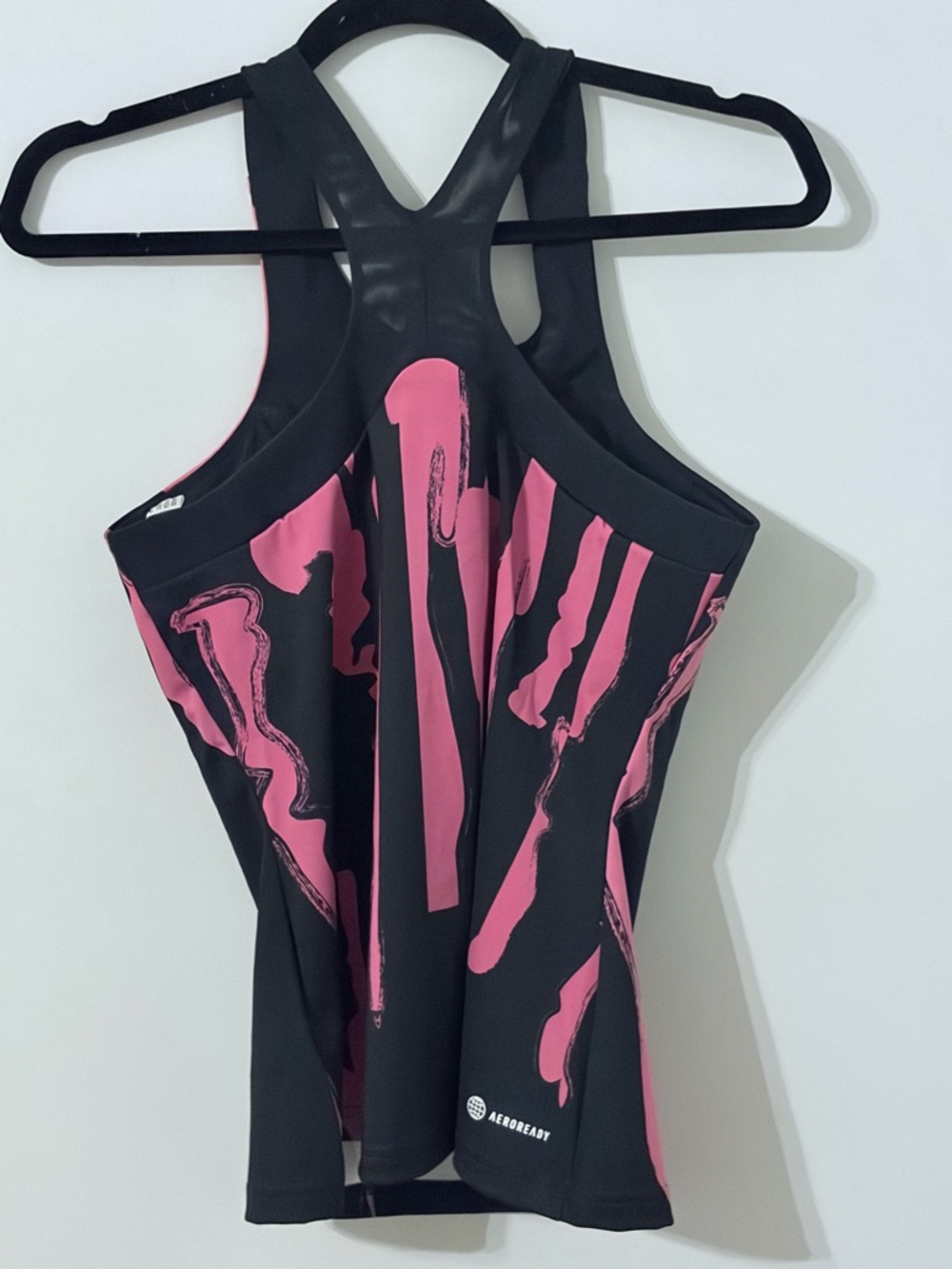 Adidas x Thebe Magugu Racerback Tank Top Pink Black Graphic Athletic S - Picture 3 of 4
